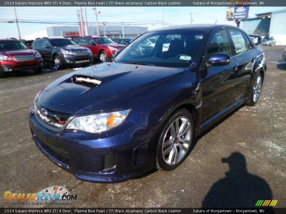 2014 Subaru Impreza WRX STi 4 Door Plasma Blue Pearl / STI Black Alcantara/ Carbon Black Leather Photo #3