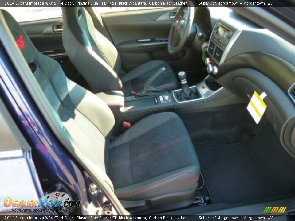 2014 Subaru Impreza WRX STi 4 Door Plasma Blue Pearl / STI Black Alcantara/ Carbon Black Leather Photo #10