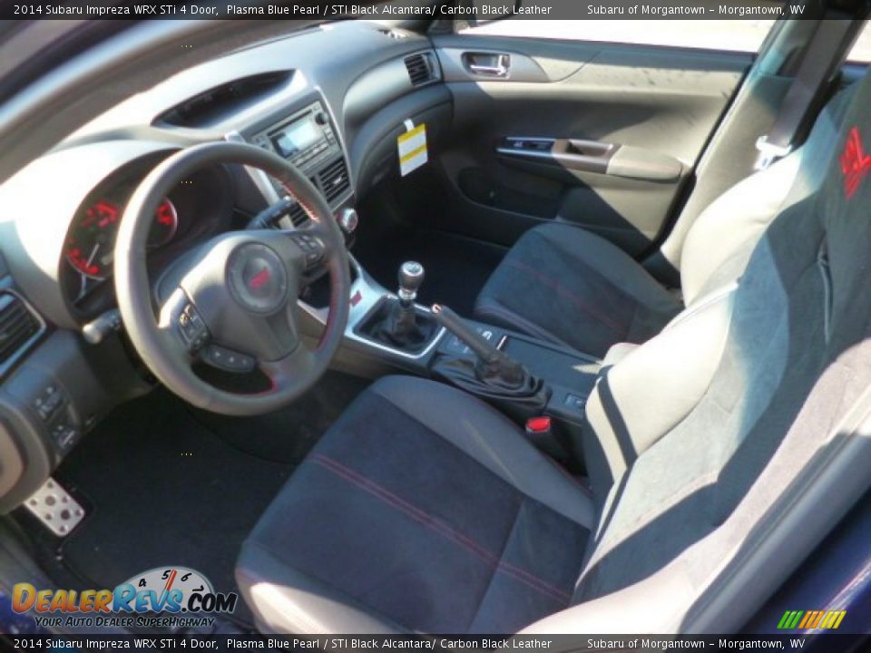 STI Black Alcantara/ Carbon Black Leather Interior - 2014 Subaru Impreza WRX STi 4 Door Photo #15