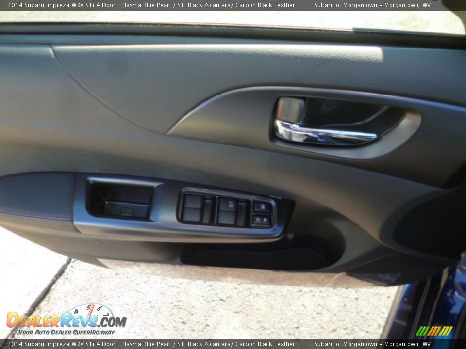2014 Subaru Impreza WRX STi 4 Door Plasma Blue Pearl / STI Black Alcantara/ Carbon Black Leather Photo #16