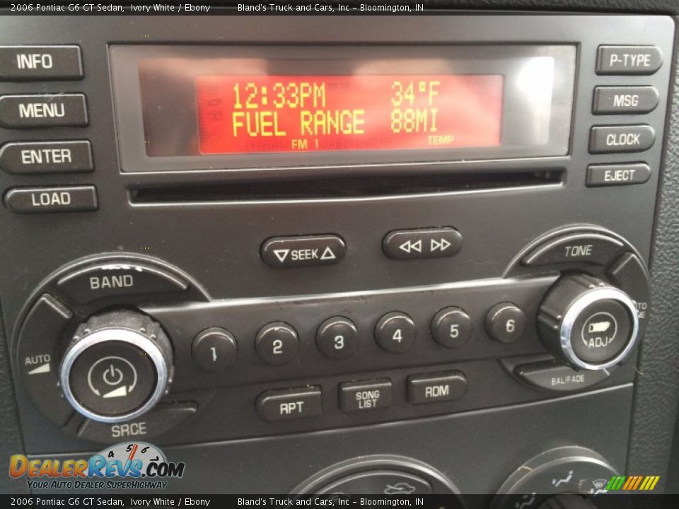 Audio System of 2006 Pontiac G6 GT Sedan Photo #6