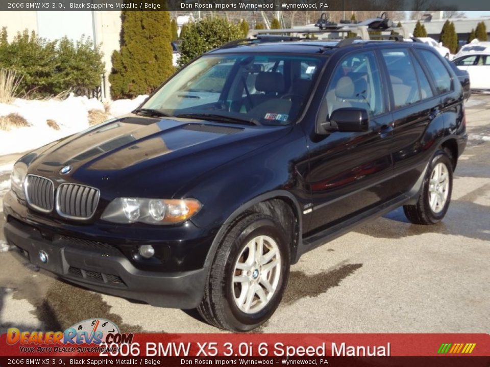 2006 BMW X5 3.0i Black Sapphire Metallic / Beige Photo #1