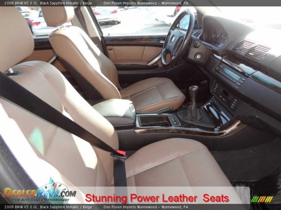 2006 BMW X5 3.0i Black Sapphire Metallic / Beige Photo #4