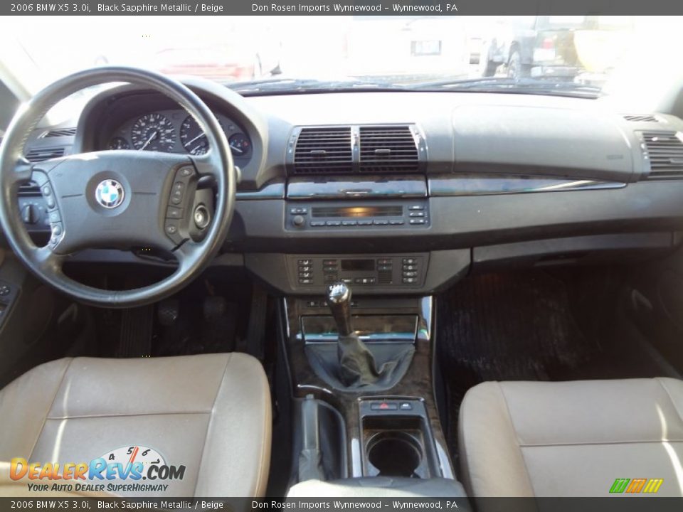 2006 BMW X5 3.0i Black Sapphire Metallic / Beige Photo #5
