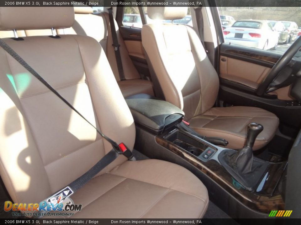 2006 BMW X5 3.0i Black Sapphire Metallic / Beige Photo #6