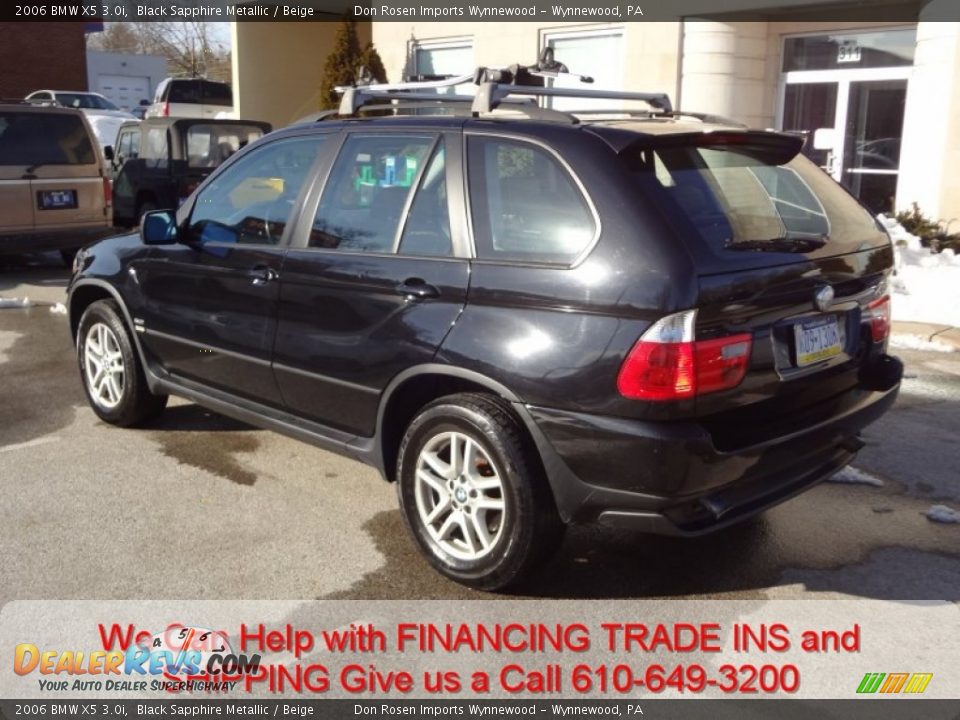 2006 BMW X5 3.0i Black Sapphire Metallic / Beige Photo #8