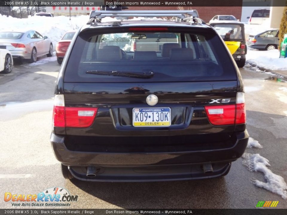 2006 BMW X5 3.0i Black Sapphire Metallic / Beige Photo #10