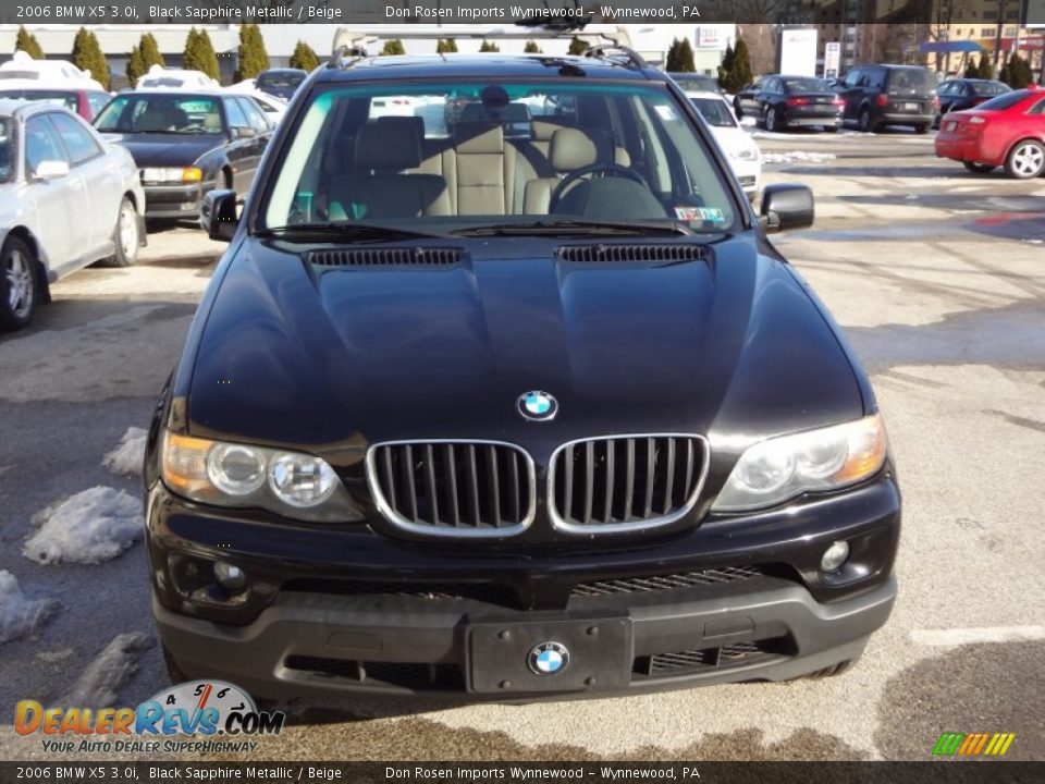 2006 BMW X5 3.0i Black Sapphire Metallic / Beige Photo #11