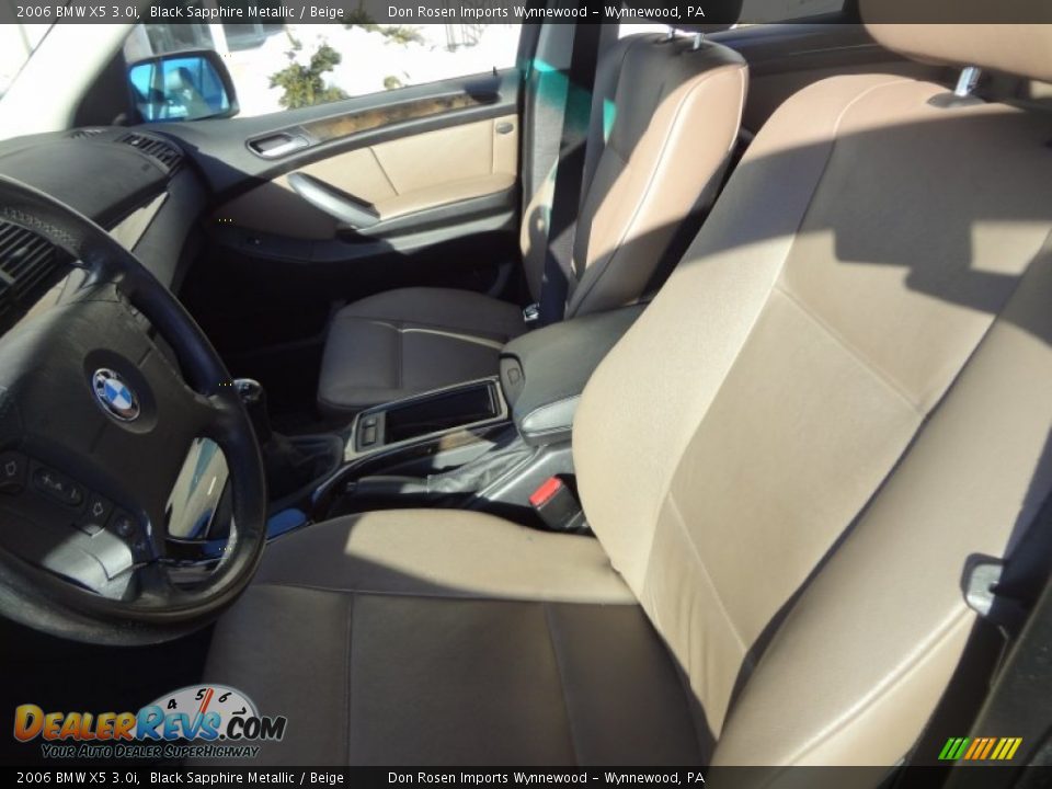 2006 BMW X5 3.0i Black Sapphire Metallic / Beige Photo #12