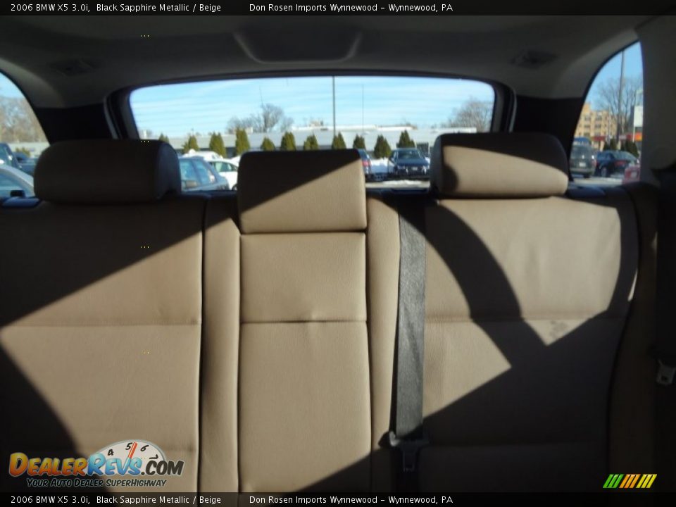 2006 BMW X5 3.0i Black Sapphire Metallic / Beige Photo #14