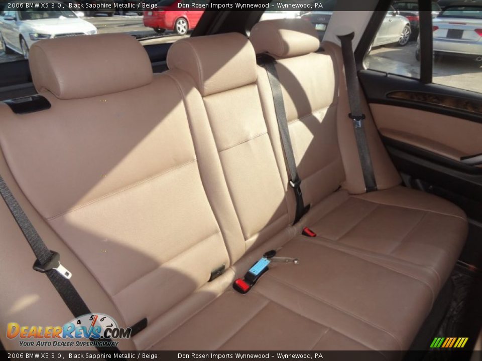 2006 BMW X5 3.0i Black Sapphire Metallic / Beige Photo #15