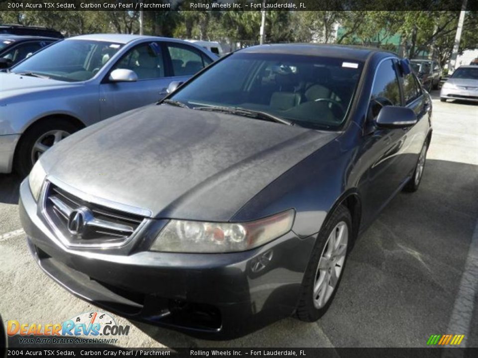 2004 Acura TSX Sedan Carbon Gray Pearl / Parchment Photo #1
