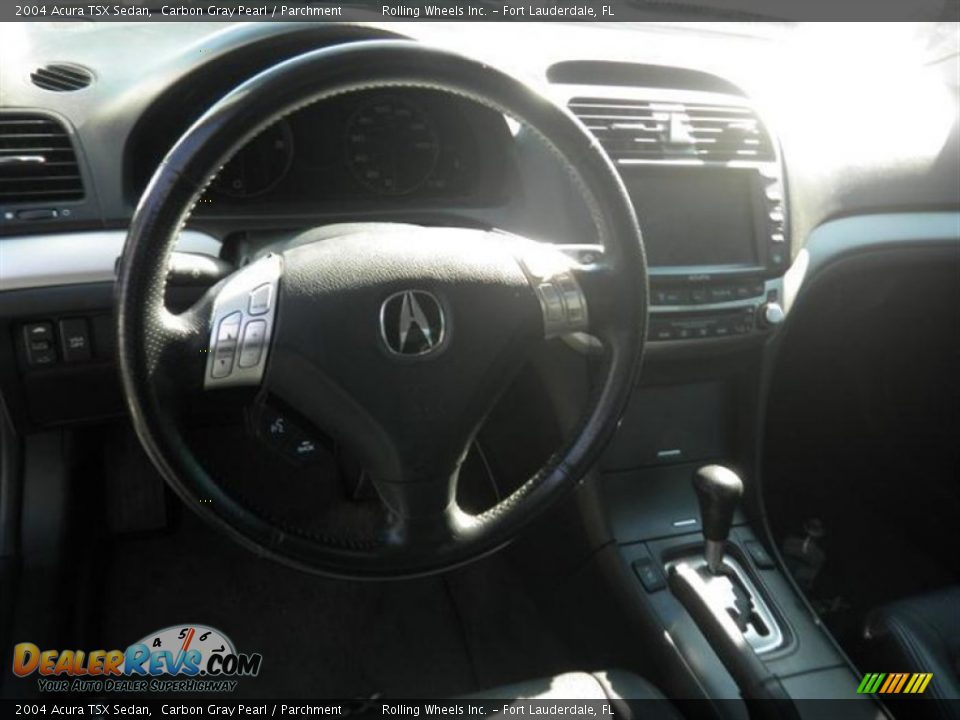 2004 Acura TSX Sedan Carbon Gray Pearl / Parchment Photo #7