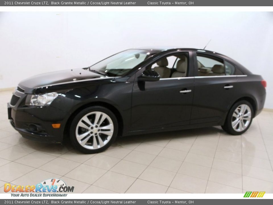 2011 Chevrolet Cruze LTZ Black Granite Metallic / Cocoa/Light Neutral Leather Photo #3