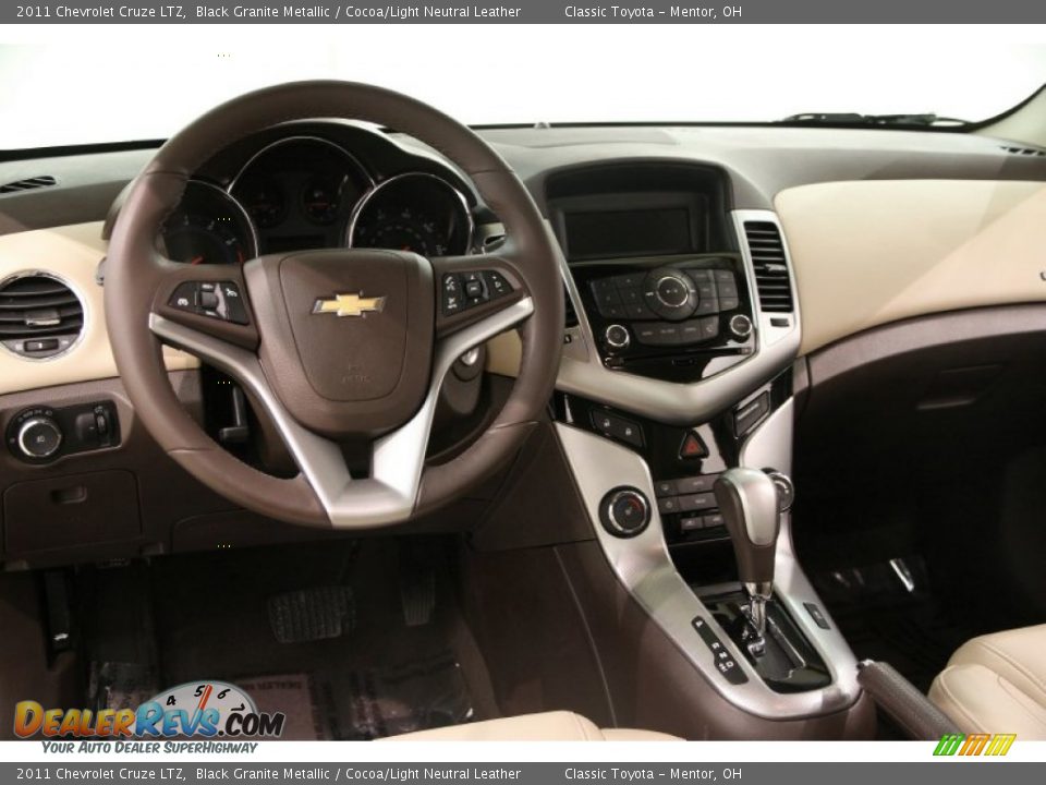2011 Chevrolet Cruze LTZ Black Granite Metallic / Cocoa/Light Neutral Leather Photo #7