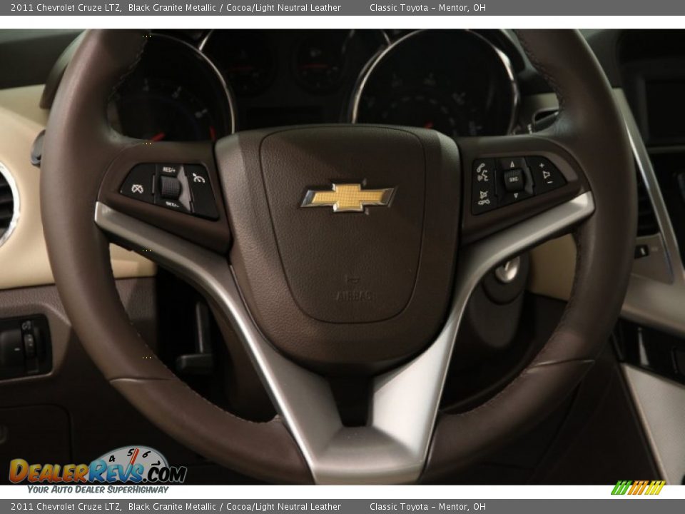 2011 Chevrolet Cruze LTZ Black Granite Metallic / Cocoa/Light Neutral Leather Photo #8