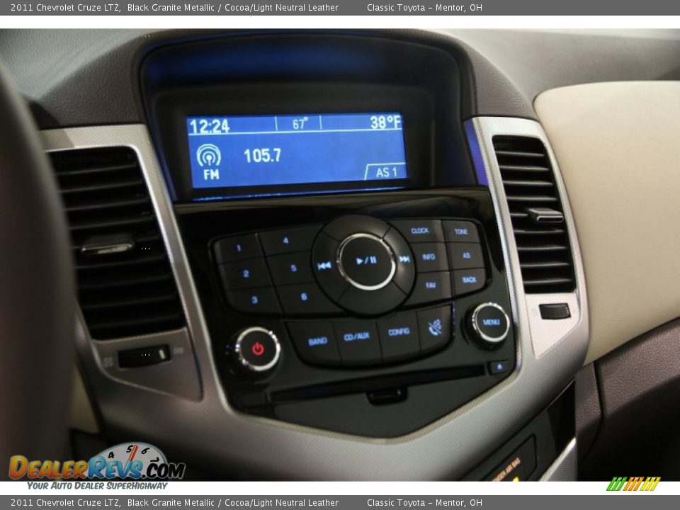 2011 Chevrolet Cruze LTZ Black Granite Metallic / Cocoa/Light Neutral Leather Photo #12