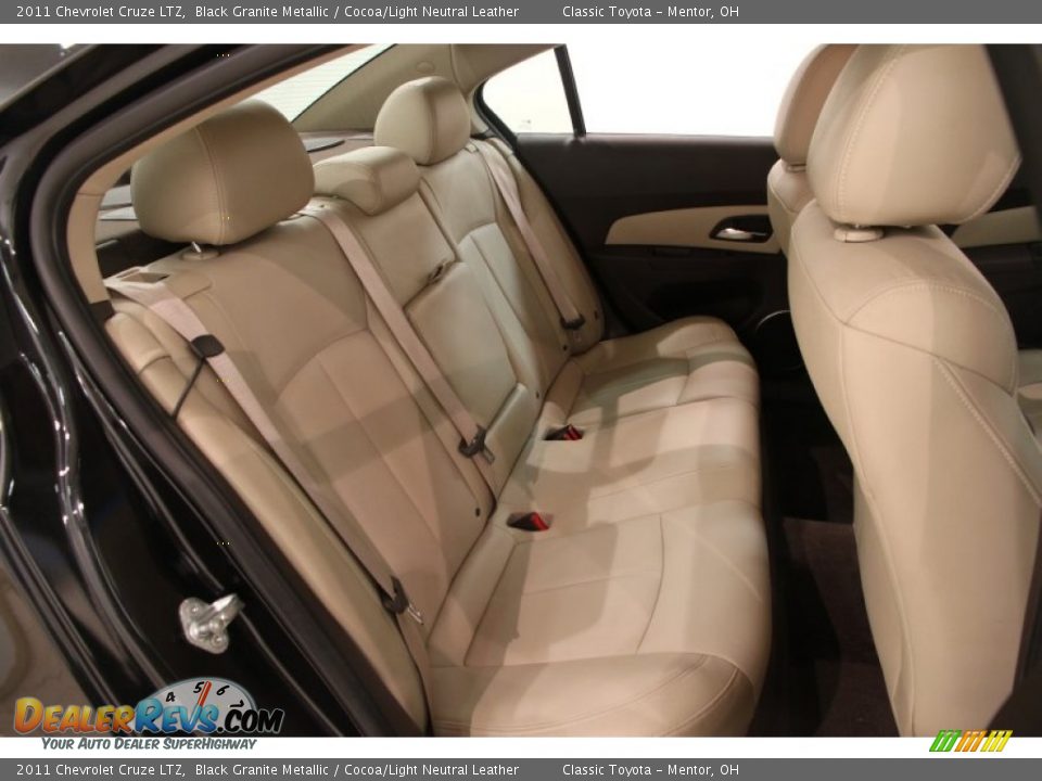2011 Chevrolet Cruze LTZ Black Granite Metallic / Cocoa/Light Neutral Leather Photo #16