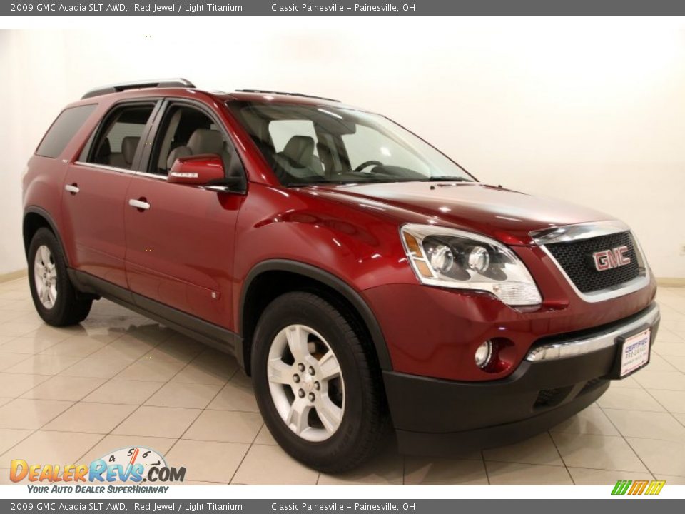 2009 GMC Acadia SLT AWD Red Jewel / Light Titanium Photo #1