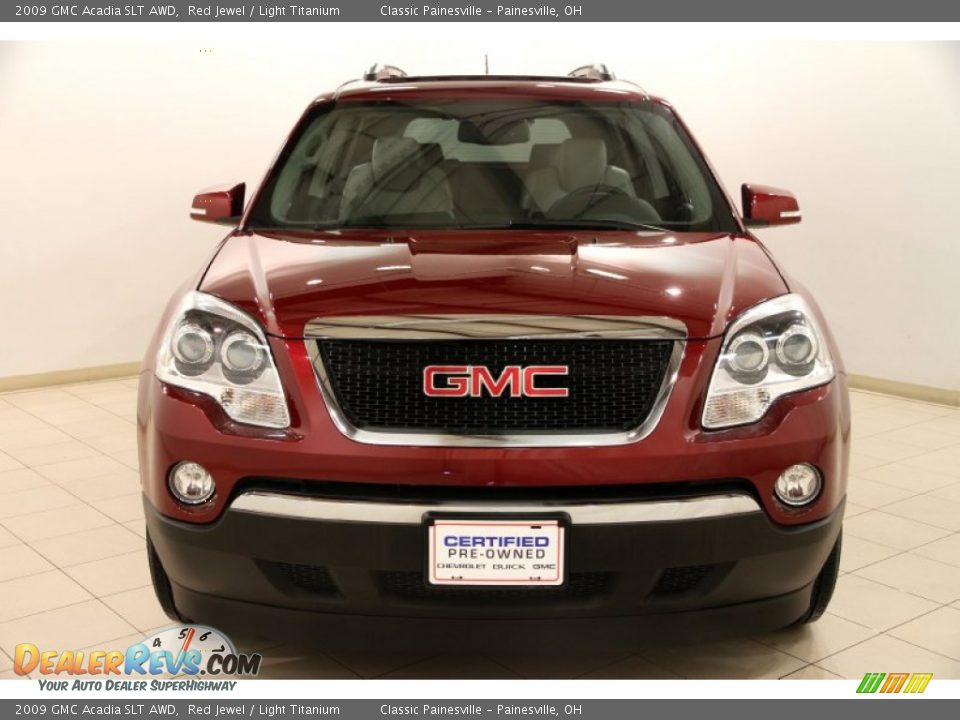 2009 GMC Acadia SLT AWD Red Jewel / Light Titanium Photo #2