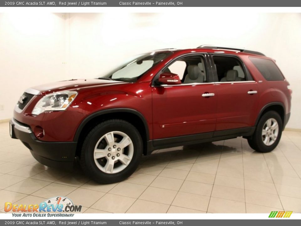 2009 GMC Acadia SLT AWD Red Jewel / Light Titanium Photo #3