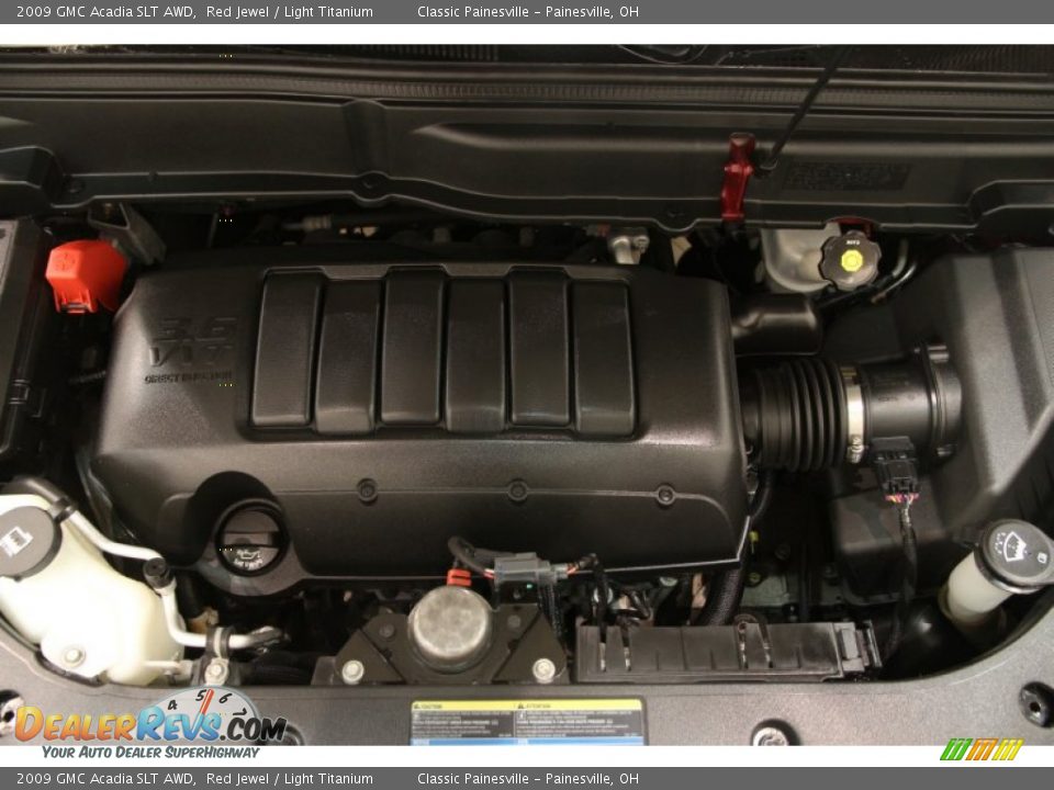 2009 GMC Acadia SLT AWD Red Jewel / Light Titanium Photo #22