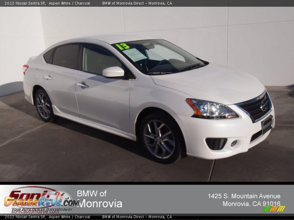 2013 Nissan Sentra SR Aspen White / Charcoal Photo #1