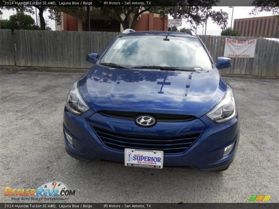 2014 Hyundai Tucson SE AWD Laguna Blue / Beige Photo #2