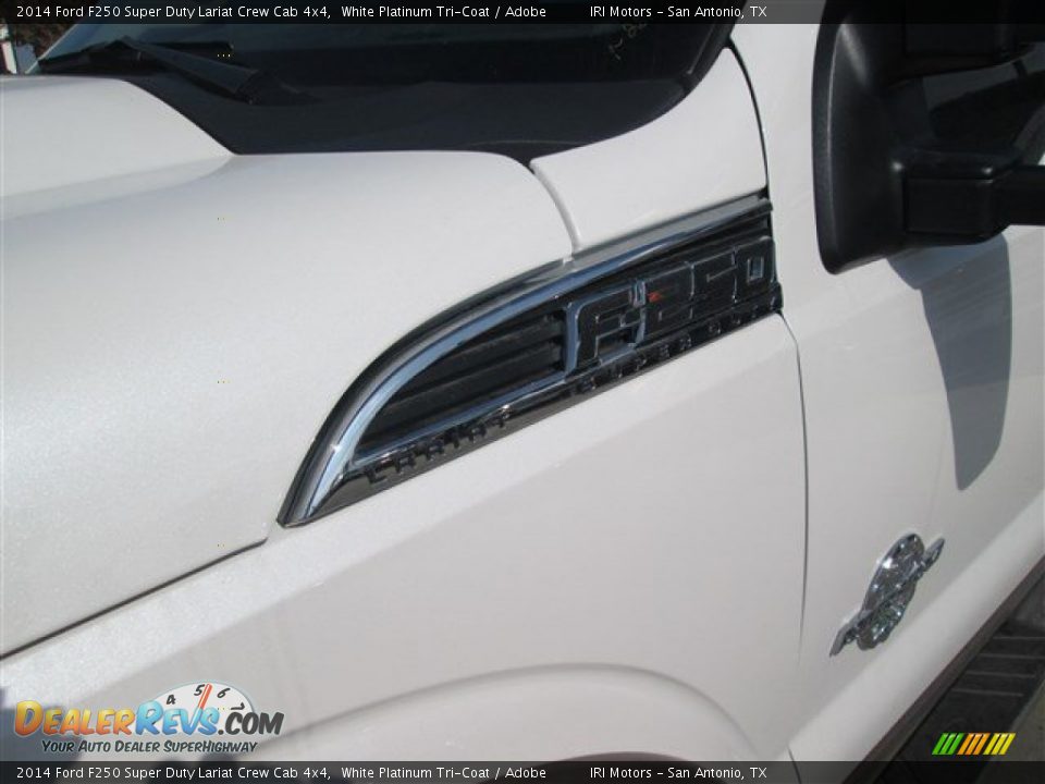 2014 Ford F250 Super Duty Lariat Crew Cab 4x4 White Platinum Tri-Coat / Adobe Photo #8