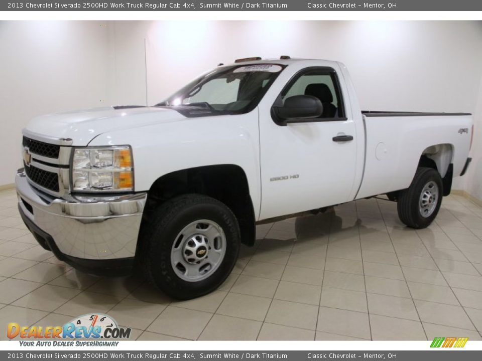 2013 Chevrolet Silverado 2500HD Work Truck Regular Cab 4x4 Summit White / Dark Titanium Photo #3