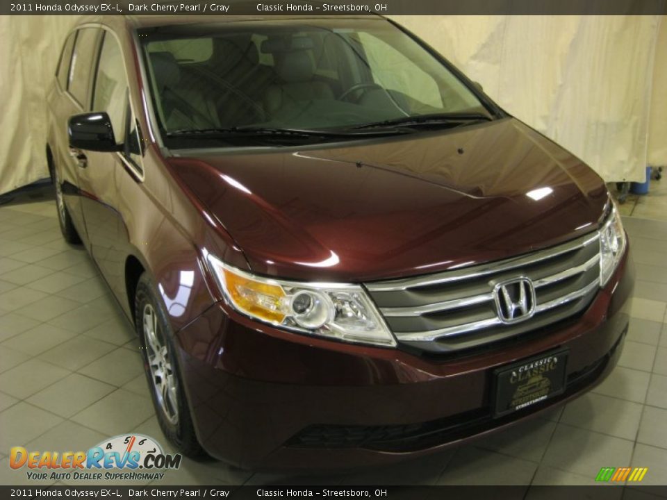 2011 Honda Odyssey EX-L Dark Cherry Pearl / Gray Photo #3
