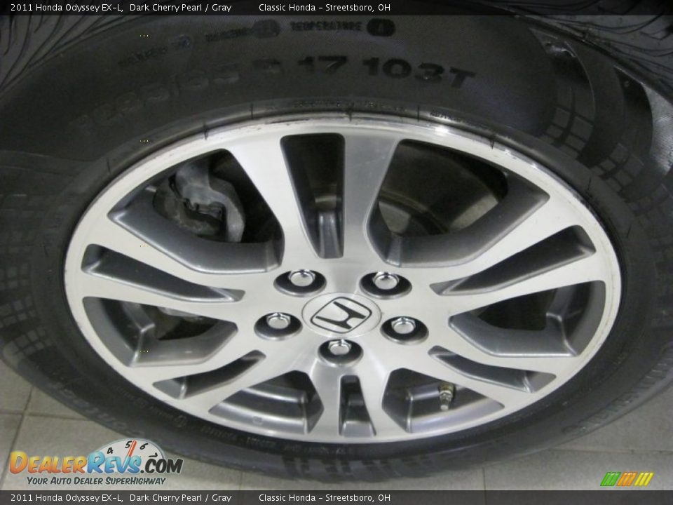 2011 Honda Odyssey EX-L Dark Cherry Pearl / Gray Photo #7
