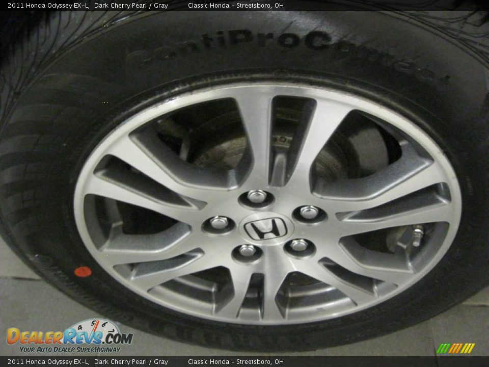 2011 Honda Odyssey EX-L Dark Cherry Pearl / Gray Photo #9