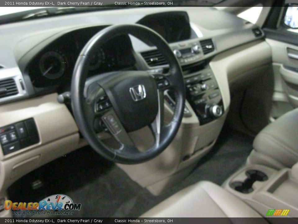 2011 Honda Odyssey EX-L Dark Cherry Pearl / Gray Photo #17