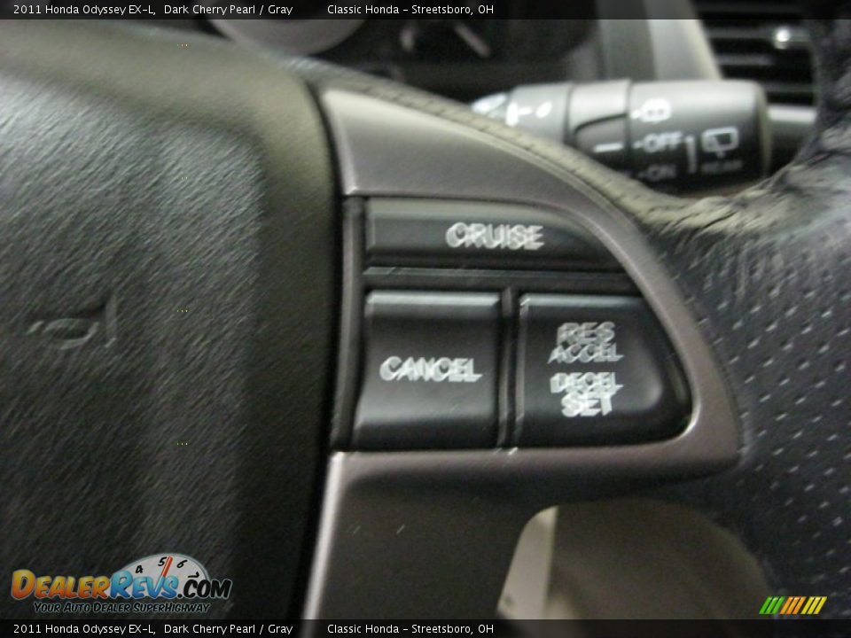 2011 Honda Odyssey EX-L Dark Cherry Pearl / Gray Photo #22