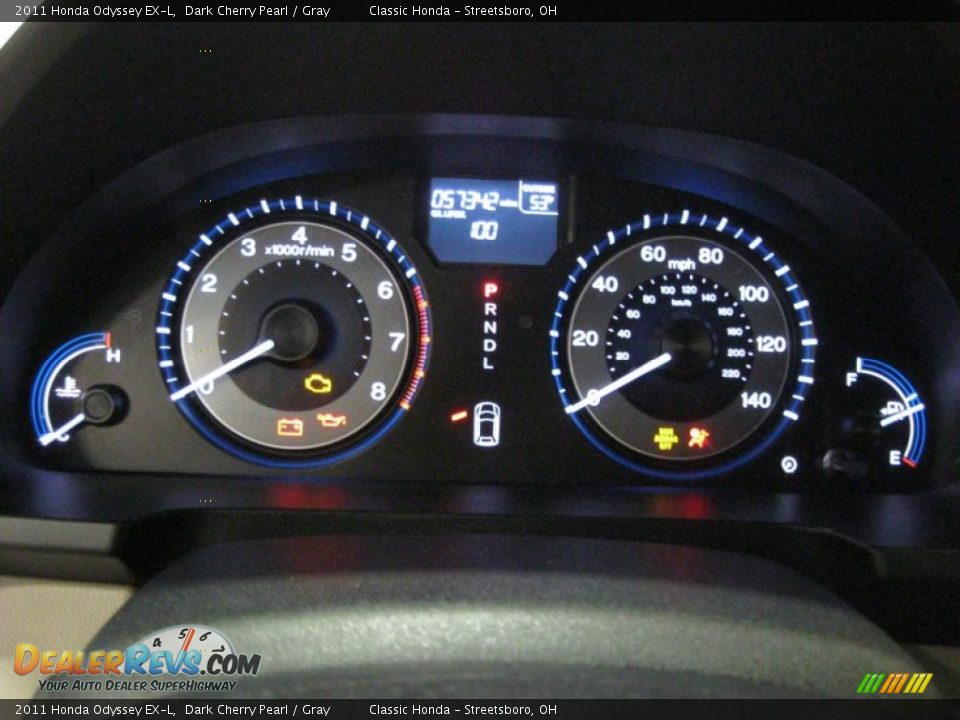 2011 Honda Odyssey EX-L Dark Cherry Pearl / Gray Photo #23