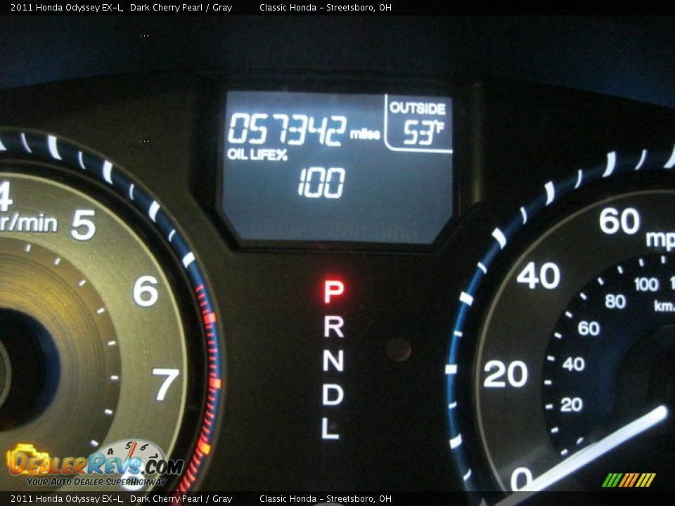2011 Honda Odyssey EX-L Dark Cherry Pearl / Gray Photo #24
