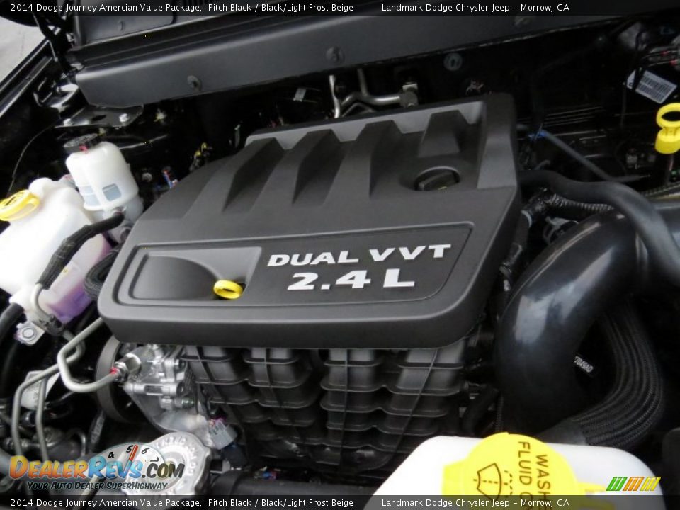 2014 Dodge Journey Amercian Value Package Pitch Black / Black/Light Frost Beige Photo #8
