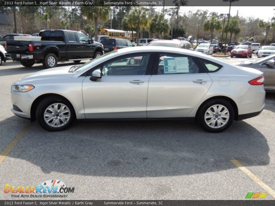 2013 Ford Fusion S Ingot Silver Metallic / Earth Gray Photo #2