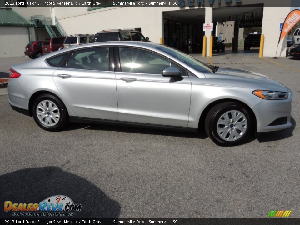 2013 Ford Fusion S Ingot Silver Metallic / Earth Gray Photo #12