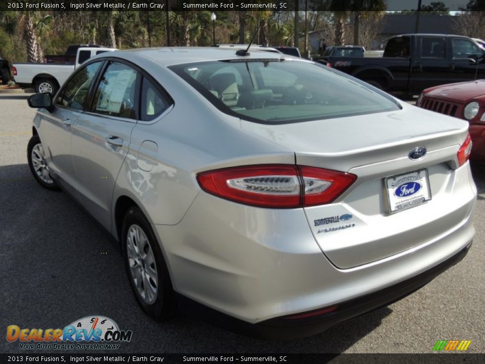 2013 Ford Fusion S Ingot Silver Metallic / Earth Gray Photo #14