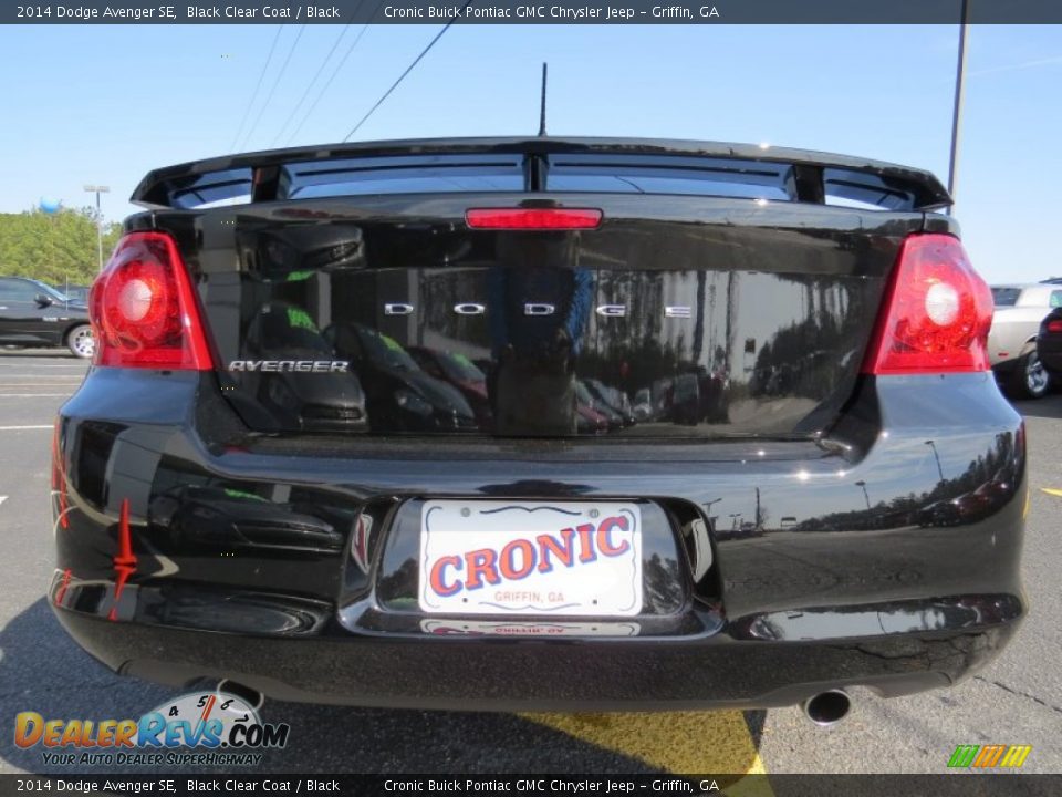 2014 Dodge Avenger SE Black Clear Coat / Black Photo #6