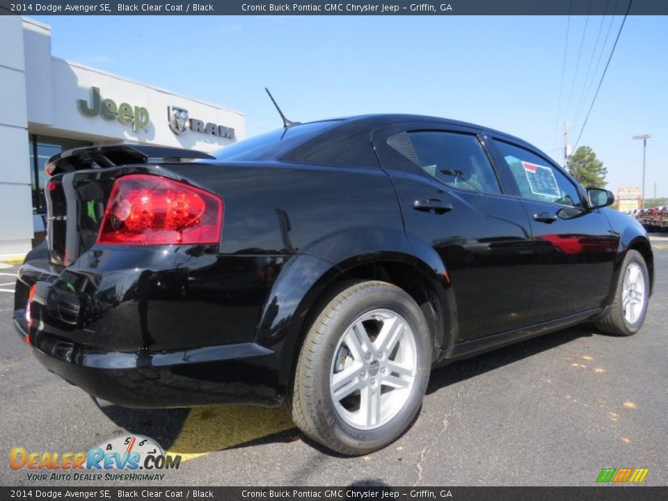 2014 Dodge Avenger SE Black Clear Coat / Black Photo #7