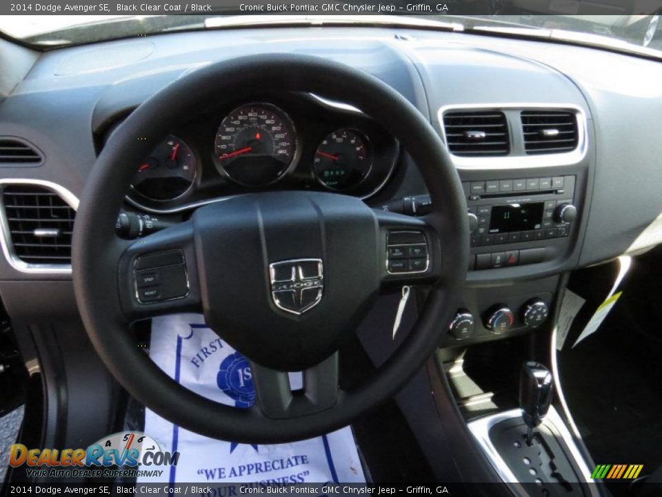 2014 Dodge Avenger SE Black Clear Coat / Black Photo #12