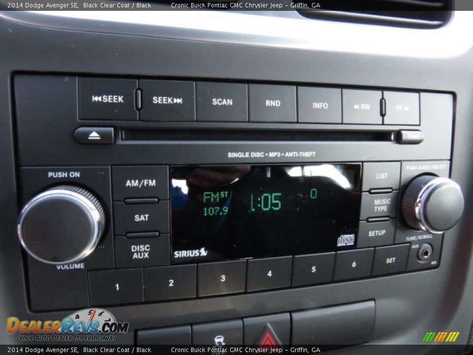 2014 Dodge Avenger SE Black Clear Coat / Black Photo #16