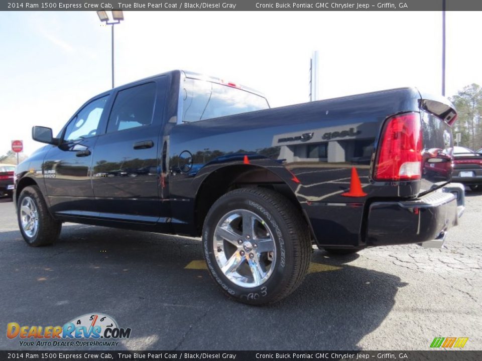 2014 Ram 1500 Express Crew Cab True Blue Pearl Coat / Black/Diesel Gray Photo #5