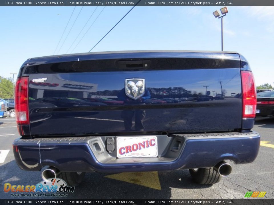2014 Ram 1500 Express Crew Cab True Blue Pearl Coat / Black/Diesel Gray Photo #6