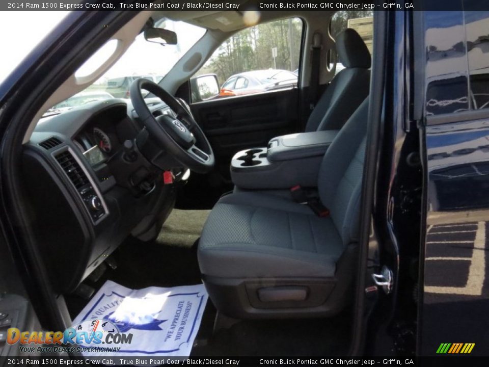 2014 Ram 1500 Express Crew Cab True Blue Pearl Coat / Black/Diesel Gray Photo #11