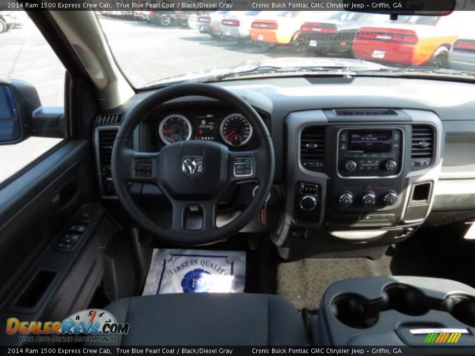 2014 Ram 1500 Express Crew Cab True Blue Pearl Coat / Black/Diesel Gray Photo #13