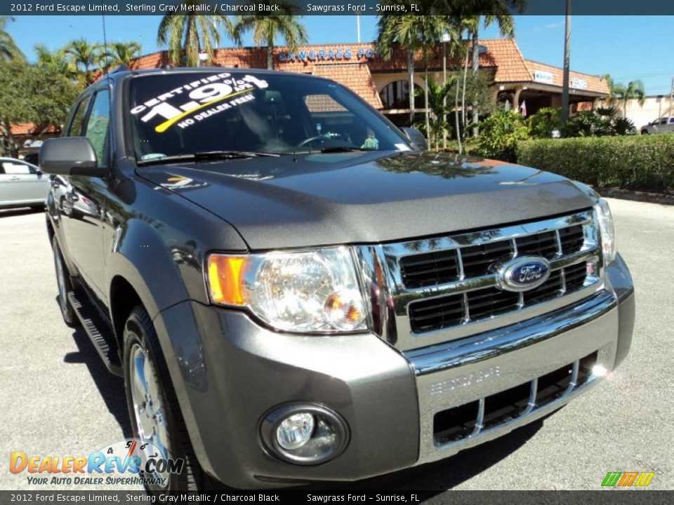 2012 Ford Escape Limited Sterling Gray Metallic / Charcoal Black Photo #2